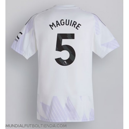 Camiseta Manchester United Harry Maguire #5 Segunda Equipación Replica 2025-26 mangas cortas